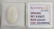 5.53/CT Natural Opal with Govt. Lab Certificate-12214D49556